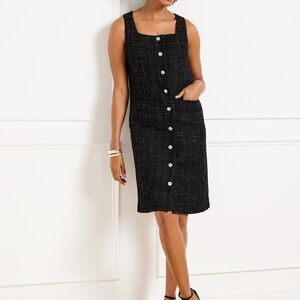 NEW w/ tags Talbots Black and White Buttoned Sheath Midi Dress